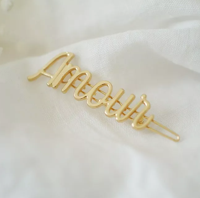 Barrette Amour Dorée