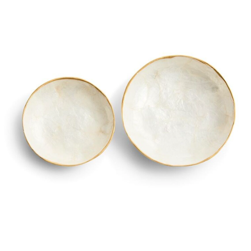 Bol Coquille Capiz Gold Edge-XS
