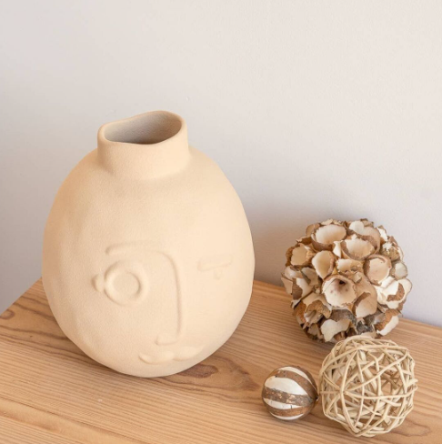Vase Poète Rustique Beige