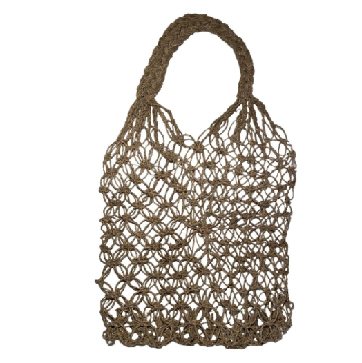 Sac de transport tissé à la main en raphia