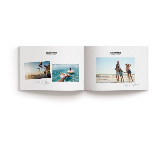 Livre "souvenirs de vacances "- lin