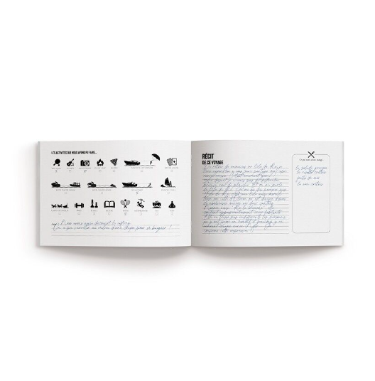 Livre "souvenirs de vacances "- lin