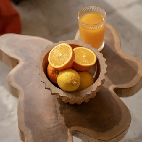 Bol Durian en racine de teck - M