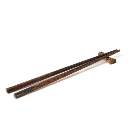 Baguettes en bois de palmier naturel avec support réutilisable