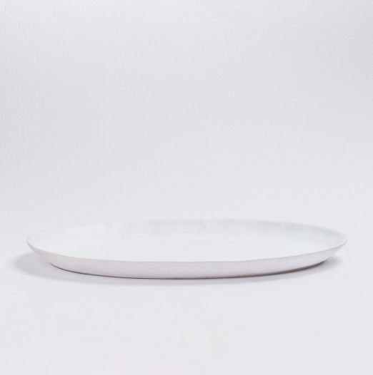 Plateau de service ovale blanc Nature Shape
