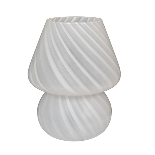 Lampe champignon LED - Lampe, verre, blanc