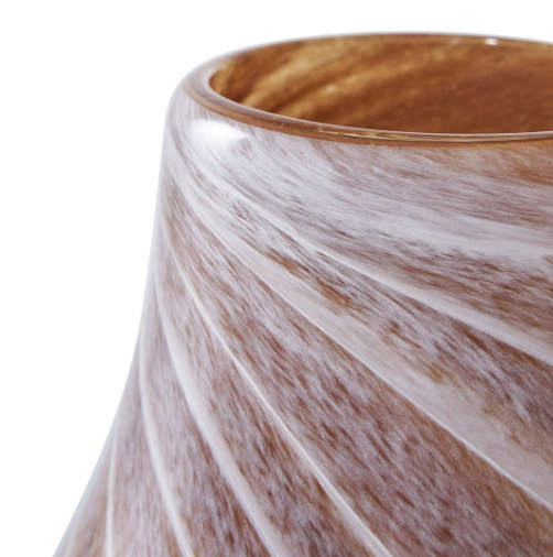 Vase, verre, marron