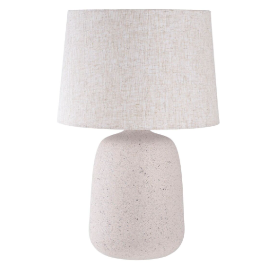 Lampe de table, céramique, pierre beige