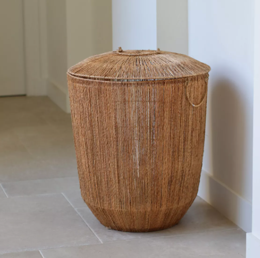 Panier en jute naturelle avec couvercle