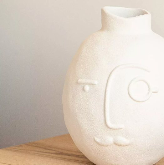 Vase Poète Rustique Blanc