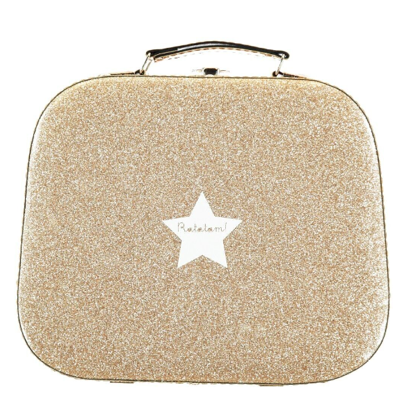 Valisette pailletée dorée 24 cm