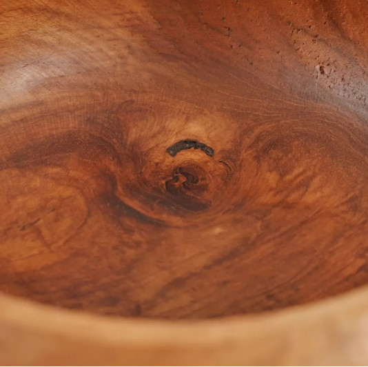 Le bol à fruits en racine de teck