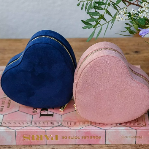 Boîte à bijoux de voyage Céleste en velours