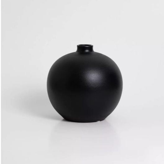 Vase "Blanc 03" noir