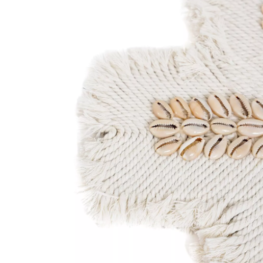 La Croix en Macramé - Blanc
