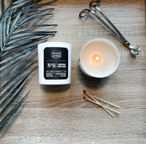 Bougie N°8 Pivoine Noire Ébène Sauvage