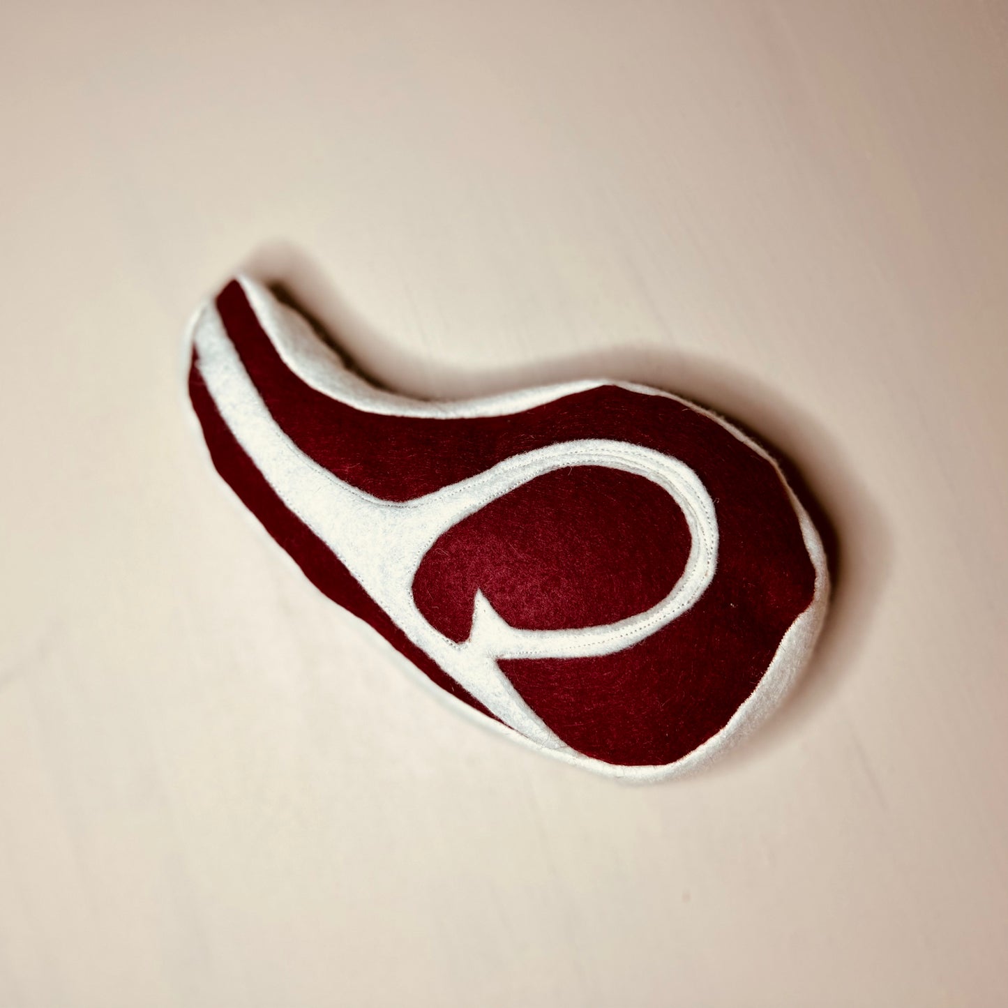 Côte de bœuf en feutrine