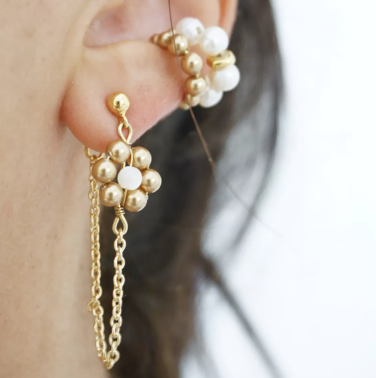 Ear cuff ROMANCE Nacre