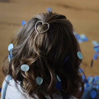 Barrette Enfant Coeur Argentée