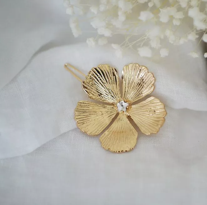 Barrette Fleur Dorée