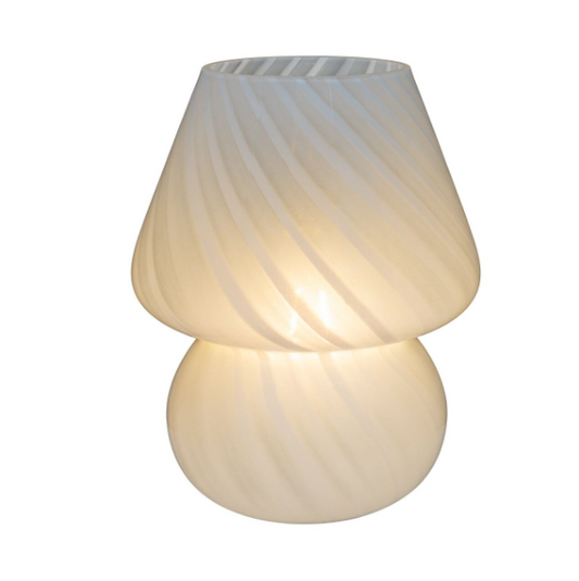 Lampe champignon  LED - Lampe, verre, blanc