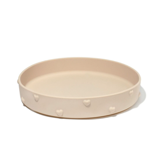 Assiette en silicone avec ventouse Taupe