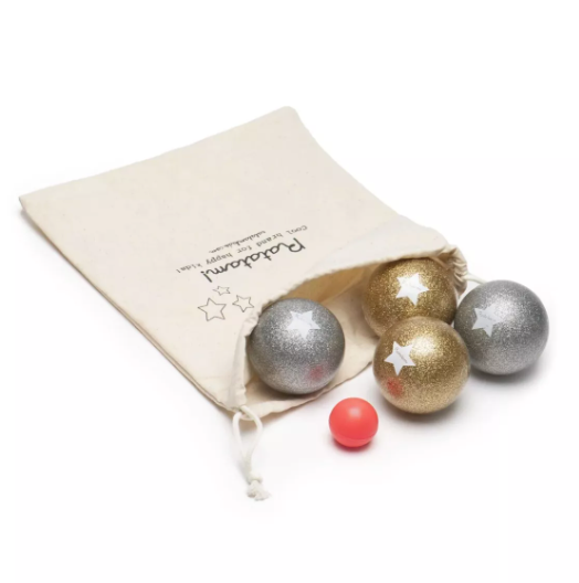 Jeux de boules/ pétanques à paillettes argent&or