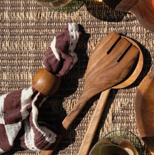 Rond de serviette en teck