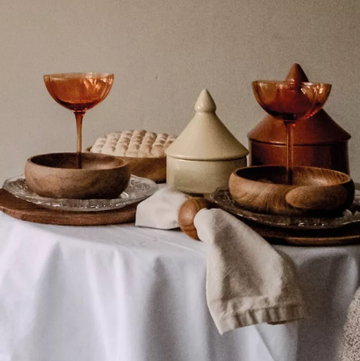 Rond de serviette en teck