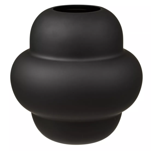 Vase en verre soufflé noir