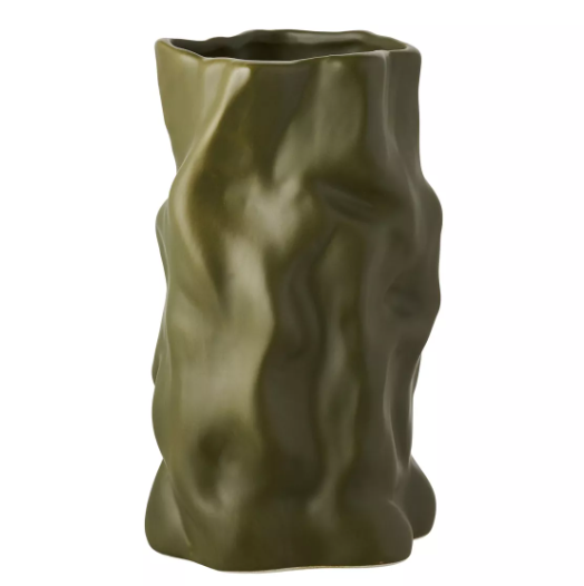 Vase en céramique vert olive