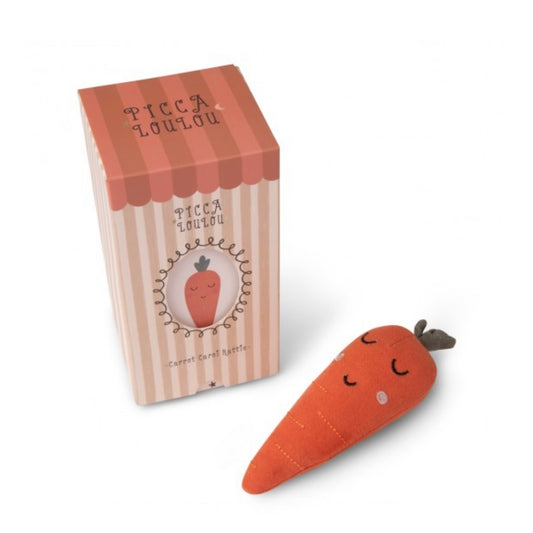 Hochet la carotte dans boîte cadeau