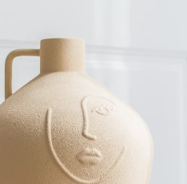 Vase visage- Beige